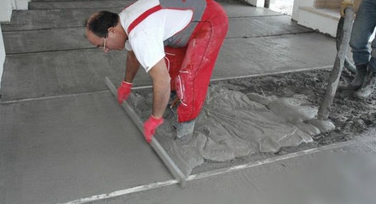 Как сделать бетонную стяжку пола самому